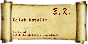 Bilek Katalin névjegykártya